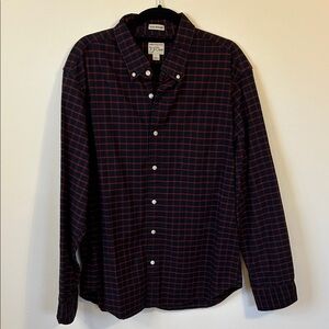 J. Crew Black and Red Plaid Button Down Shirt
